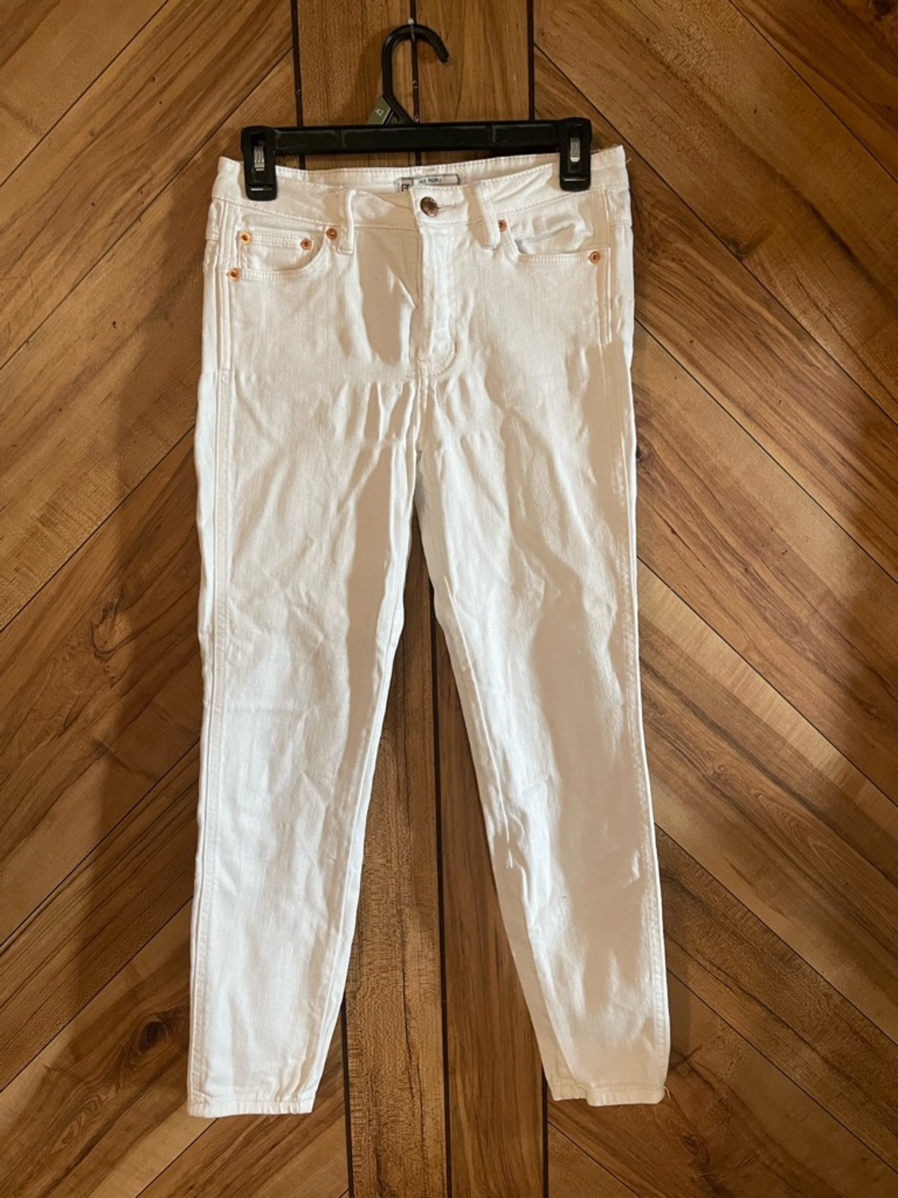 Free People Montana White Skinny Jeans Women's Size 25 High Rise Denim - Picture 3 of 8